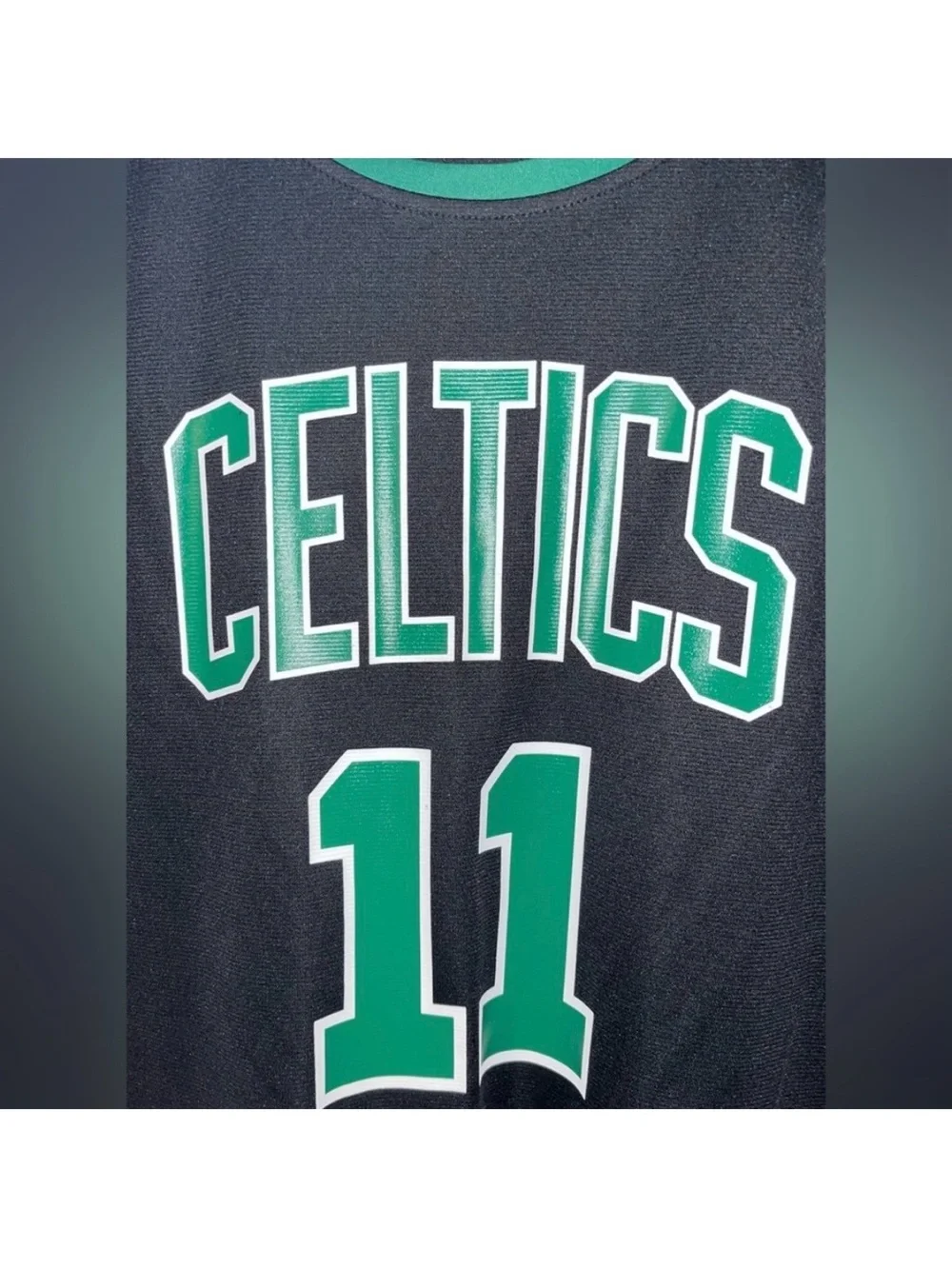 Boston Celtics No. 11 Kyrie Irving Black Statement Edition Throwback NBA Jersey